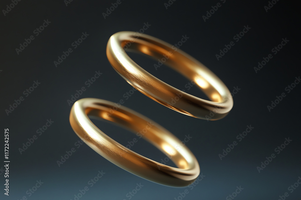 Floating Golden Rings on Matte Surface background wallpaper Floating Golden Rings on Matte Surface background wallpaper