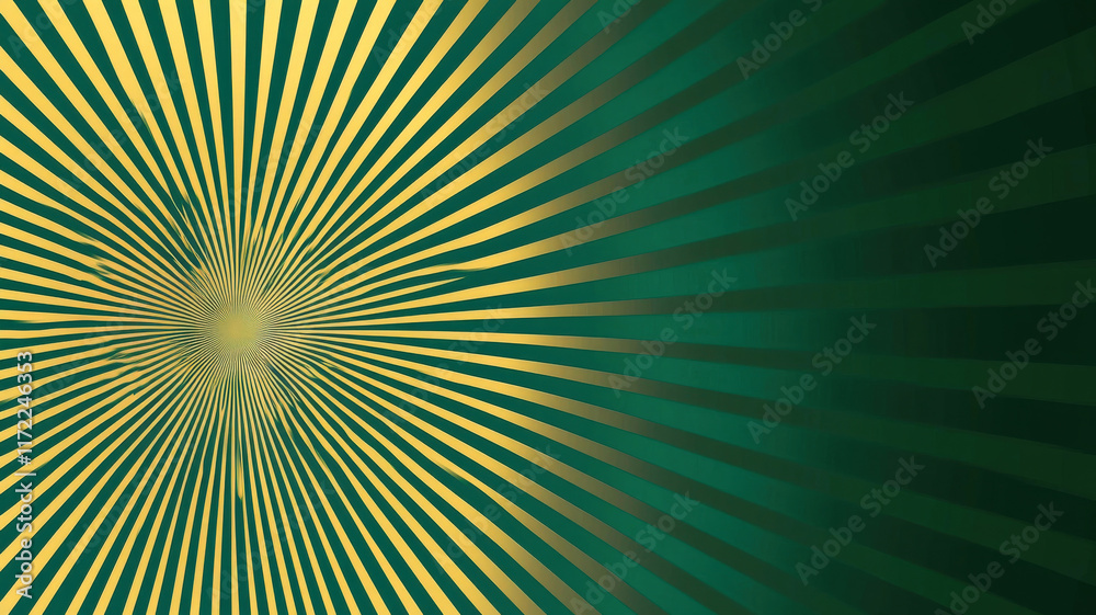 Obraz premium A gradient background transitioning from emerald green to black, elegantly adorned with subtle golden starburst patterns, creating a rich and sophisticated visual atmosphere.