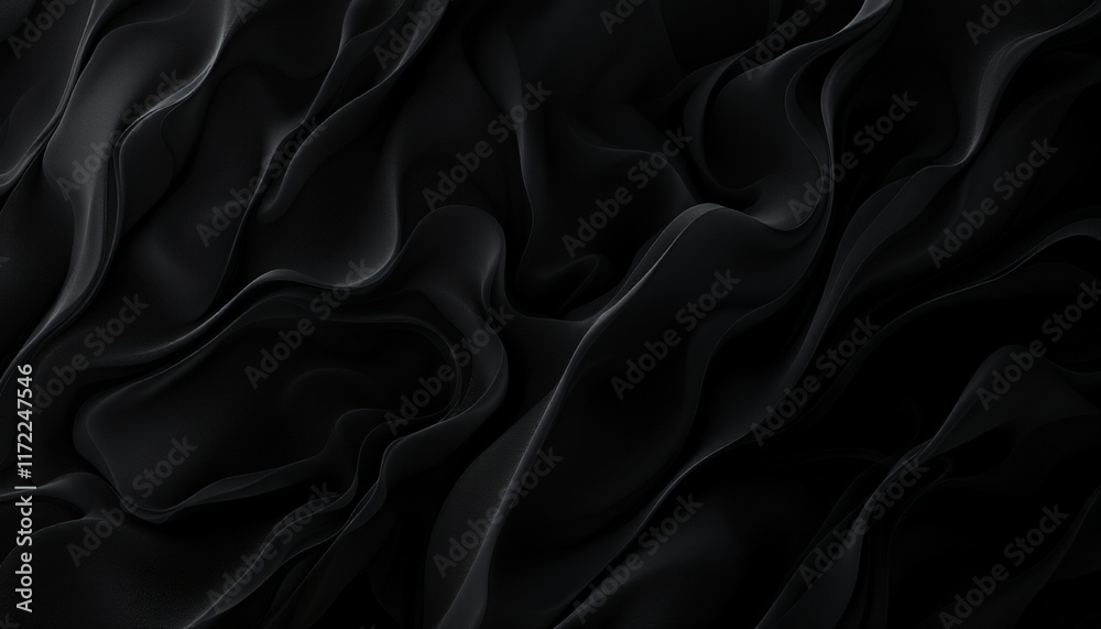 Fototapeta premium Intricate Black Fabric Drape Texture