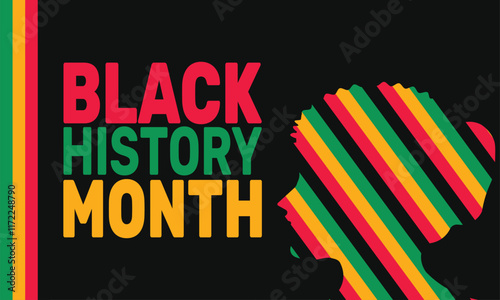 Black History Month.  African American History . celebrated in February and October  in US, Canada, UK, Africa, Ireland. Pattern classic color background template use to banners, cards, posters, book 