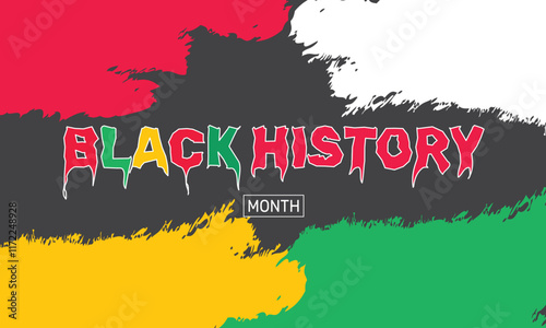 Black History Month.  African American History . celebrated in February and October  in US, Canada, UK, Africa, Ireland. Pattern classic color background template use to banners, cards, posters, book 