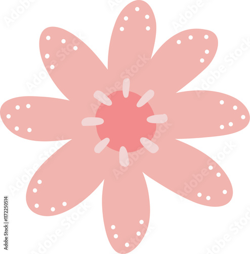 Cute flower doodle vector for decoration