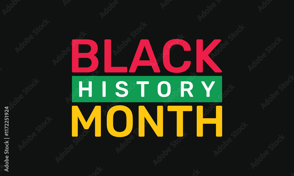 Black History Month is celebrated in February and October across the US, Canada, UK, Africa, Ireland. Pattern classic color background template use to banners, cards, posters, book covers, and placard Black History Month is celebrated in February and October across the US, Canada, UK, Africa, Ireland. Pattern classic color background template use to banners, cards, posters, book covers, and placard