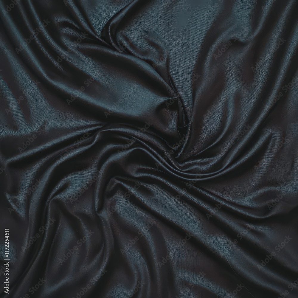 Fototapeta premium Luxurious Dark Gray Silk Fabric Draped Texture Background