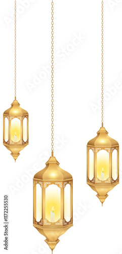 Elegant islamic traditional lantern and lamp