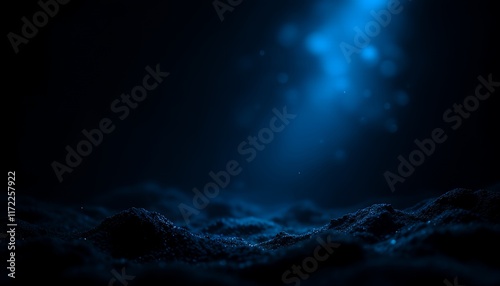 Mysterious Blue Light Illuminates Dark Terrain