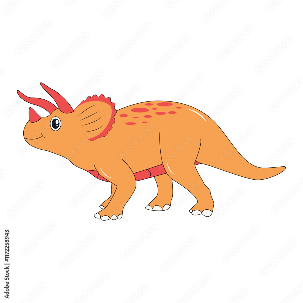 Cute Baby Dinosaur Character on White Background. Isolated Vector Illustration Cute Baby Dinosaur Character on White Background. Isolated Vector Illustration