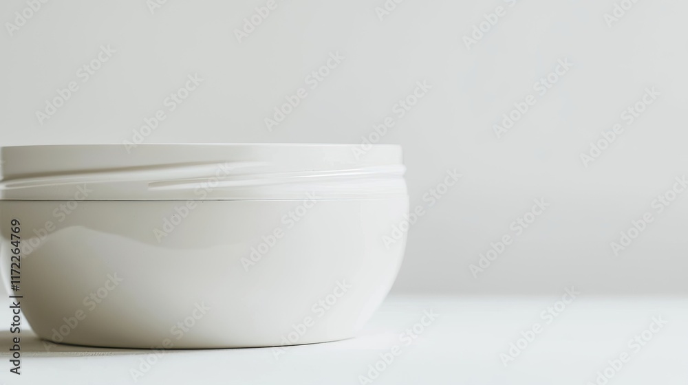 A simple white bowl on a light surface, suggesting minimalism and functionality. A simple white bowl on a light surface, suggesting minimalism and functionality.