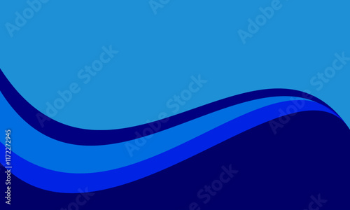 Abstract background of blue ocean water waves layered. Presentation template vector illustration