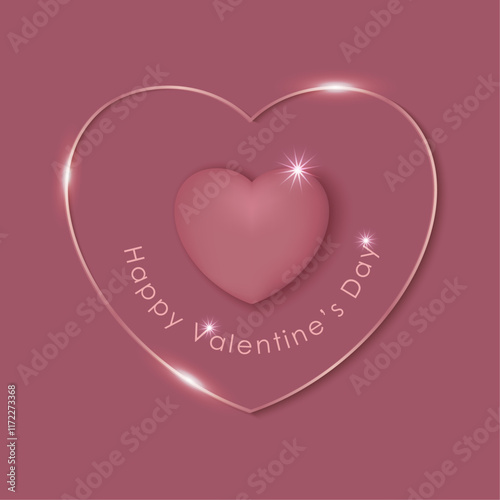 pink valentine heart