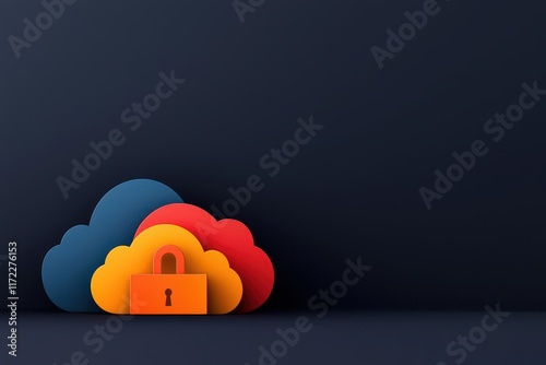 cloud security concept. Cloud-Native Encryption Services Built-in encryption tools from cloud providers ensuring easy scalability and compliance photo