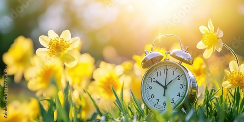 A smartphone notification alerting about the time change in spring, as daylight savings begins.