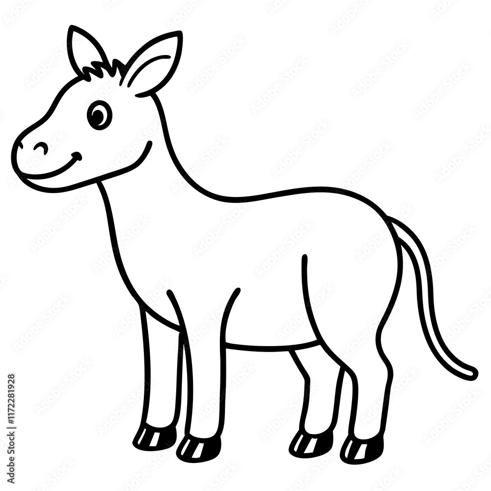 funny and cute animals line art vector illustration funny and cute animals line art vector illustration