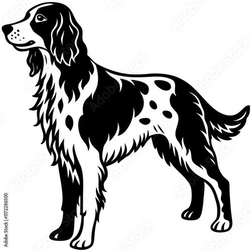 Vintage Dog Clipart | Stylish Hunting Dog Silhouette Design
