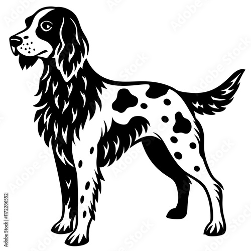 Setter Dog Logo | Detailed Canine Artwork for Pet & Animal Lovers
