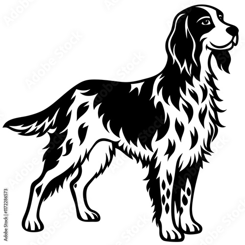 Vintage Dog Clipart | Stylish Hunting Dog Silhouette Design
