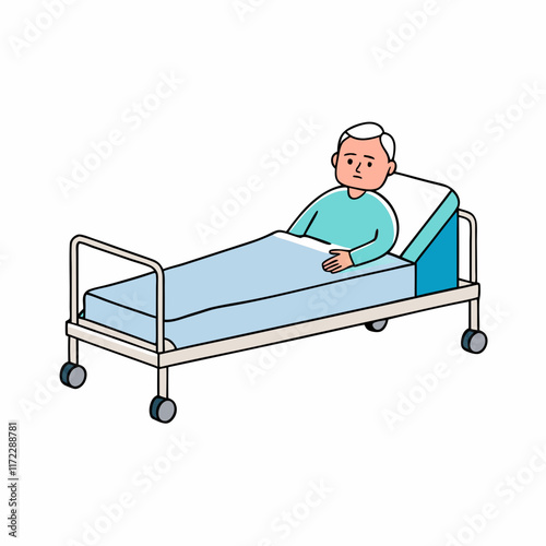 Creative Hospital Bed Vectors for Healthcare Projects"