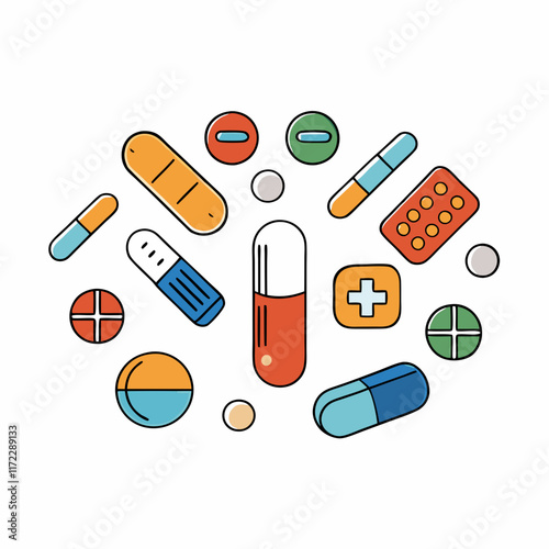 🔬 Pharmaceutical Drugs Vector – Free Digital Art for Medical Projects