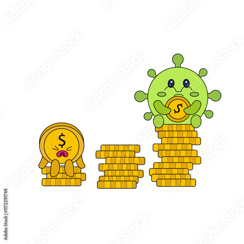 Cute Virs with Coin Money