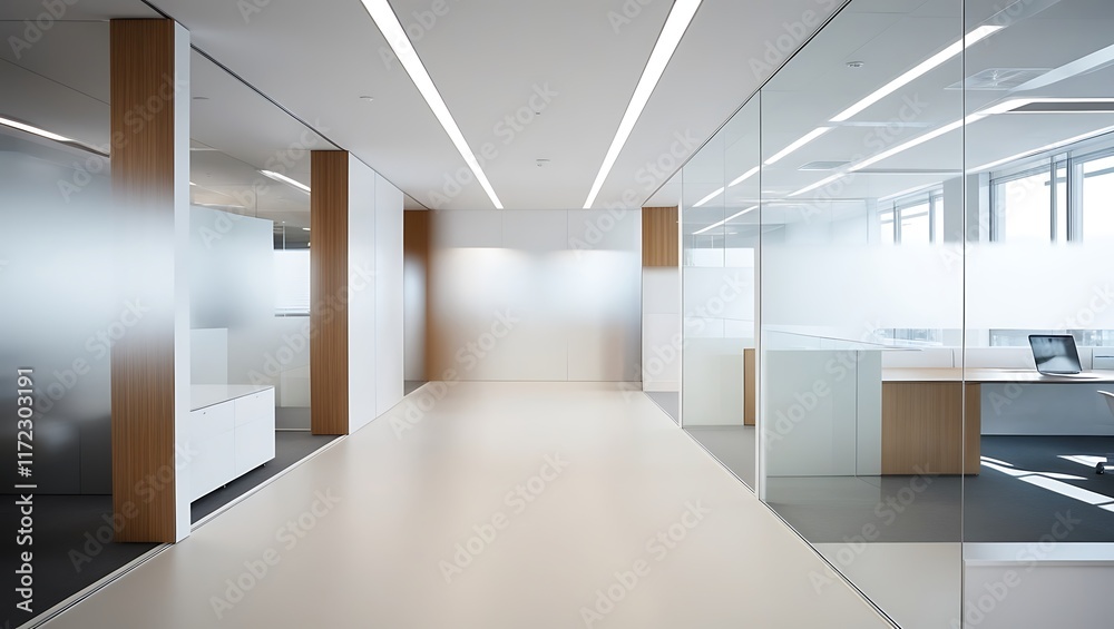 Obraz premium modern open space office background