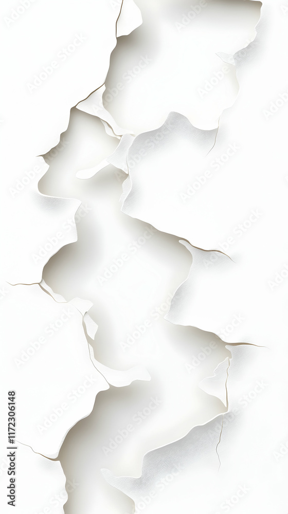Fototapeta premium Abstract white cracked texture background for design.