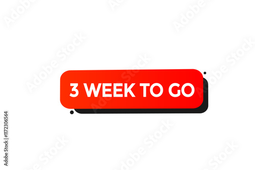 2 week to go, or to go sale countdown vector symbol, clock, time,  background, template, 2 week to go, countdown, sticker, left banner, business, sale, label button
