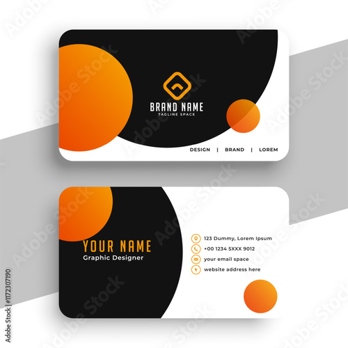 geometric style corporate identity card layout a printable design