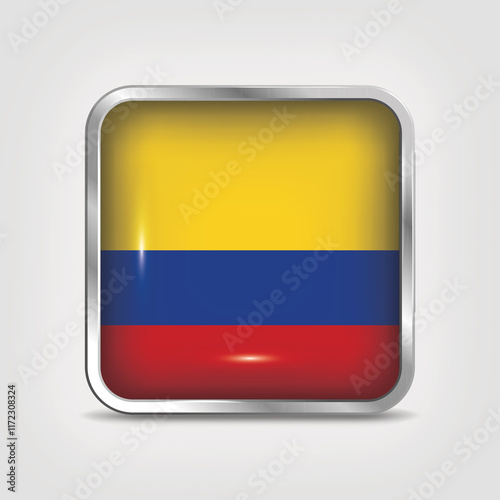 Colombia Flag Icon in Square Shape with Glossy Finish Free Download Colombia Flag Icon in Square Shape with Glossy Finish - GFXLoad