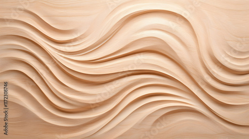 Abstract beige wavy texture background; ideal for website design, presentation, or print. photo