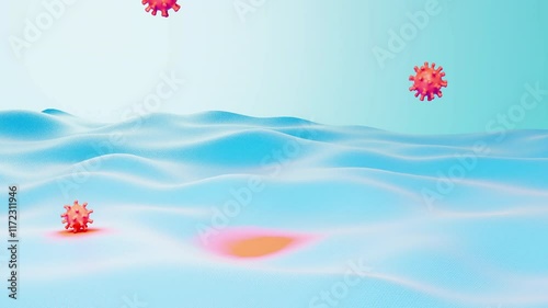 An animation of 3d rendering antibiosis and antiviral fabric