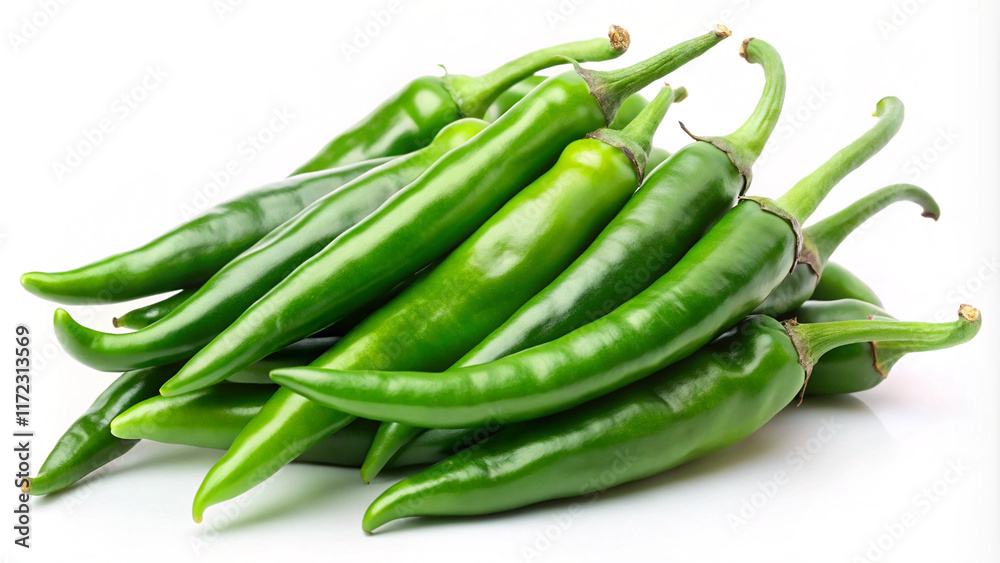 Fresh chilli on white background isolated Fresh chilli on white background isolated