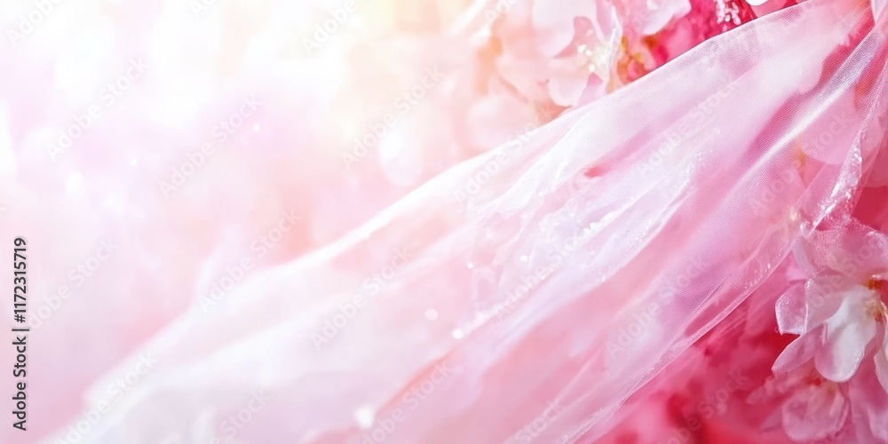 Pink Floral Abstract: A soft, dreamy abstract background featuring delicate pink petals and a gentle, ethereal glow. Perfect for feminine designs, wedding invitations, and romantic projects.