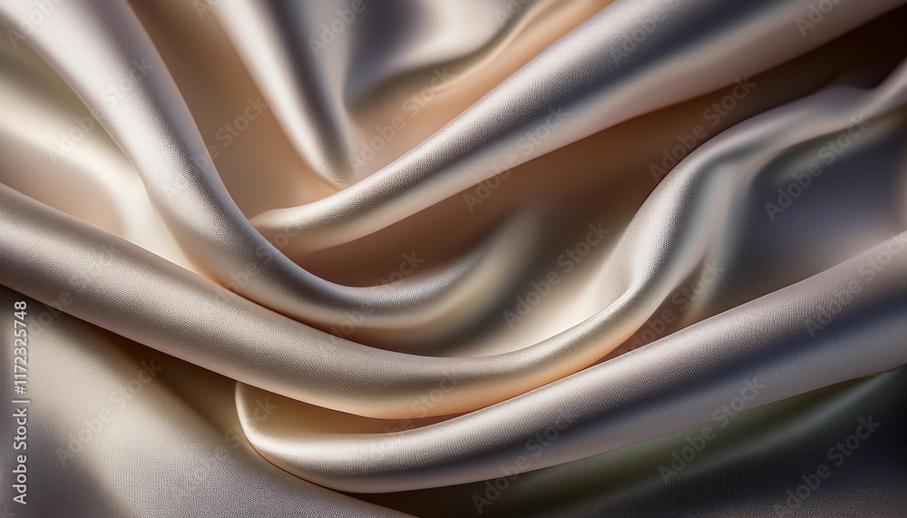 Obraz premium Draped satin fabric in a rich gold hue, creating a luxurious and elegant visual with its smooth texture and flowing lines