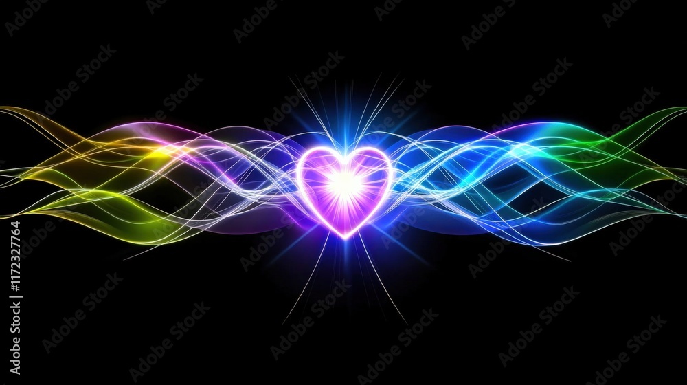 Obraz premium Achieving Your Goals Heart-Centered Improvement Strategies for Personal Development Visual Artistry Digital Design Vibrant Environment Inspirational Concept