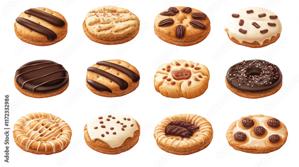 biscuits isolated on white transparent background biscuits isolated on white transparent background