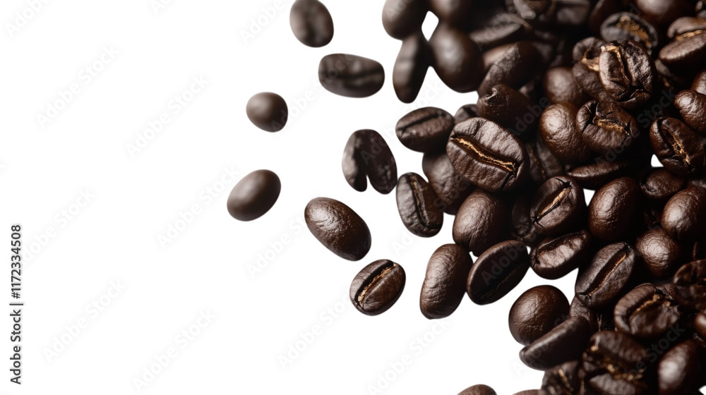 Obraz premium black coffee isolated on white transparent background