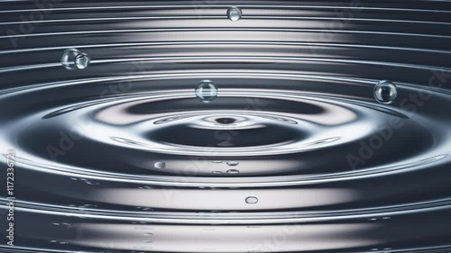An animation of circular water ripple,3d rendering ,3D rendering