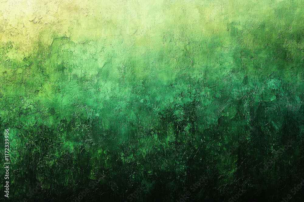 Fototapeta premium Green textured wall background with gradient light effect