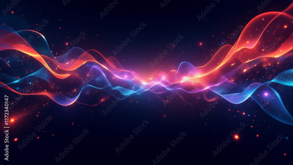 Obraz premium Digital abstract background resonate to futuristric era