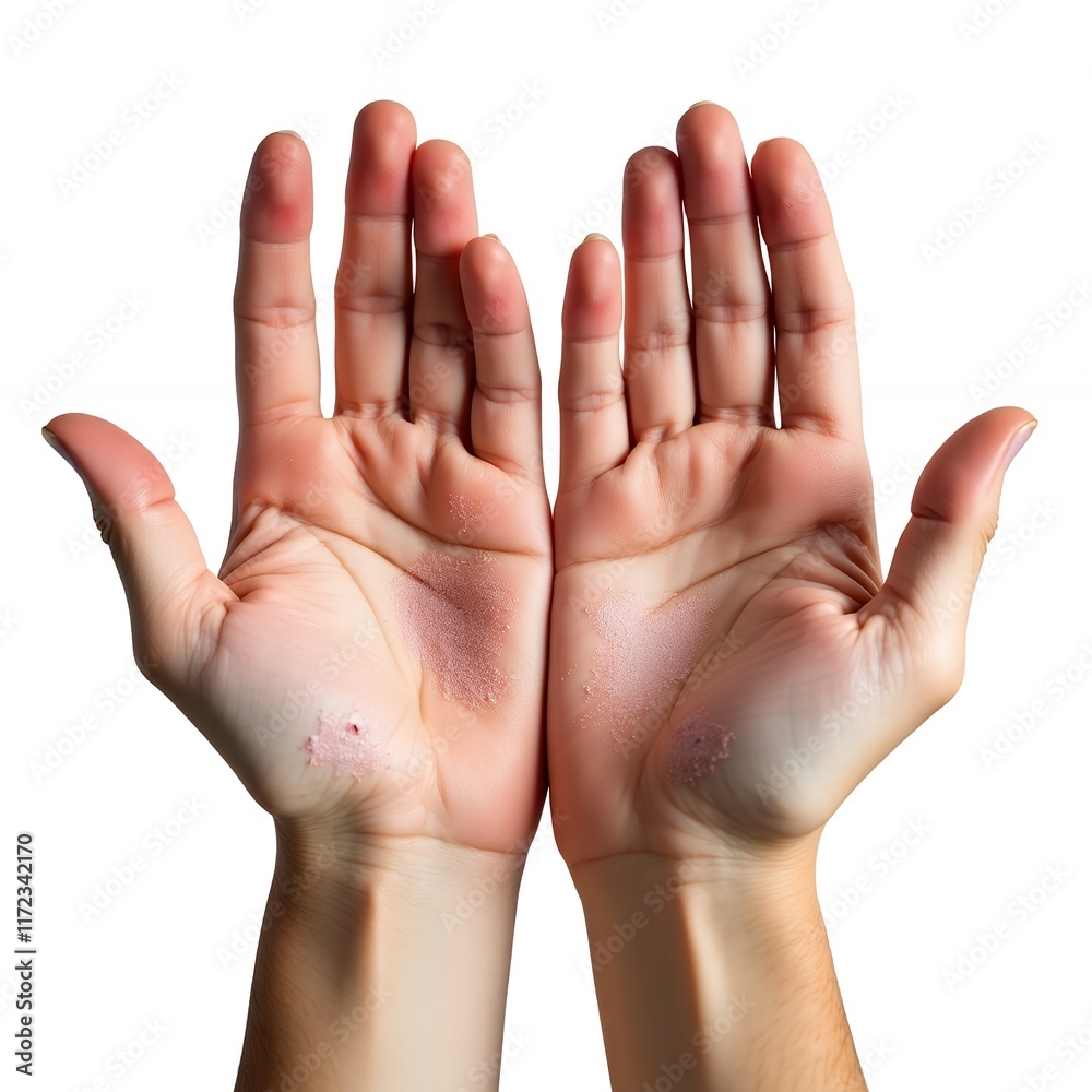 Close-up Image of Hands with Skin Condition Close-up Image of Hands with Skin Condition