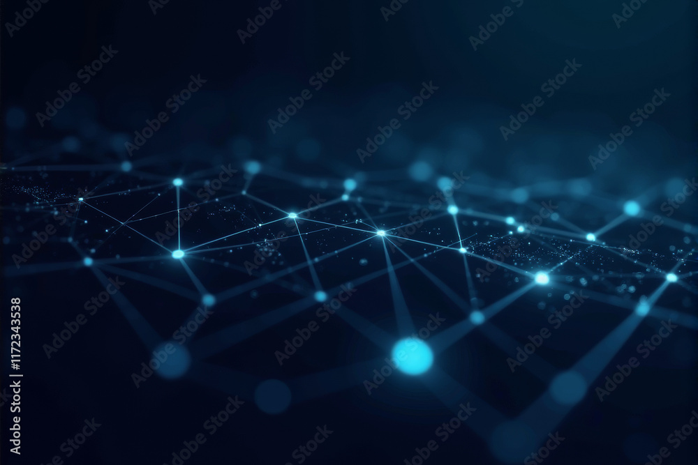 Obraz premium Digital background with a network of interconnected nodes and lines, global communication, data connectivity, abstract
