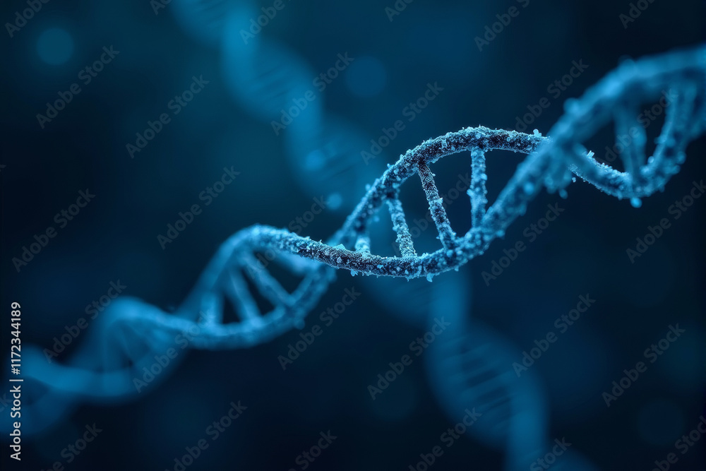 Digital background with a stylized representation of a DNA strand made of digital data, biotechnology, genetics, science. Digital background with a stylized representation of a DNA strand made of digital data, biotechnology, genetics, science.