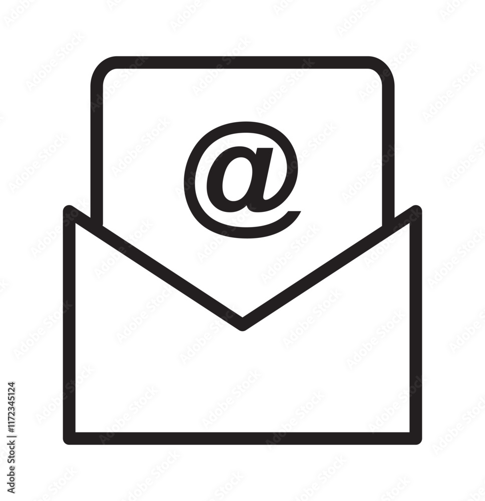Print Mail icon vector. email icon vector. E-mail icon. Envelope illustration Print Mail icon vector. email icon vector. E-mail icon. Envelope illustration