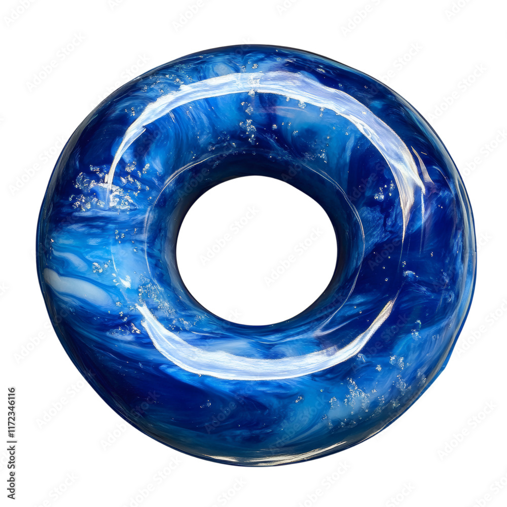 Blue donut isolated on white transparent background Blue donut isolated on white transparent background