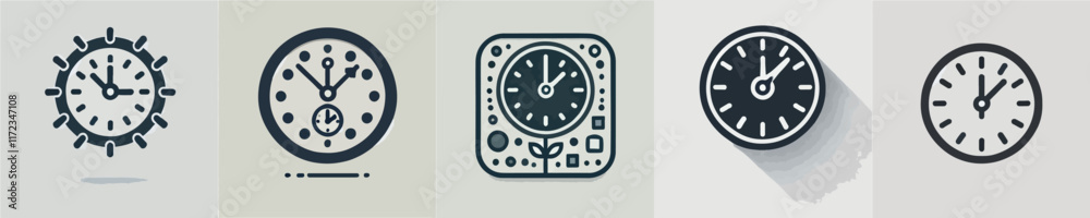 silhouette wall clock vector icon silhouette wall clock vector icon