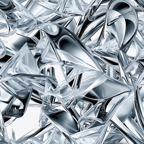 Silver Crystal Seamless Pattern