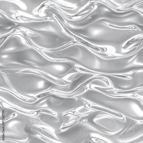 Silver Liquid Seamless Pattern