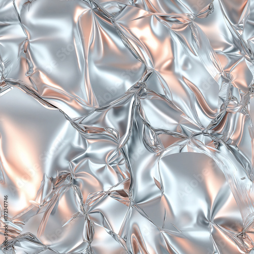 Silver Liquid Metal Seamless Pattern