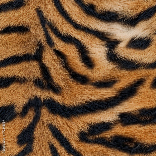 Vivid Tiger Fur Seamless Pattern