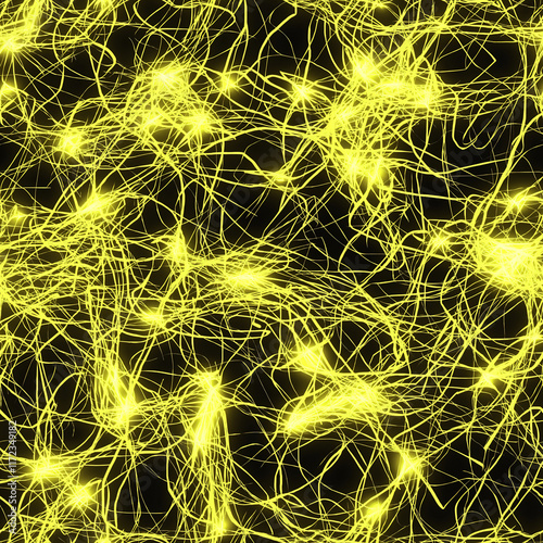Yellow Network Seamless Pattern